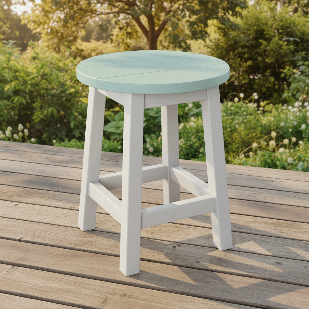 DuraWeather Poly ROUND BAR STOOL