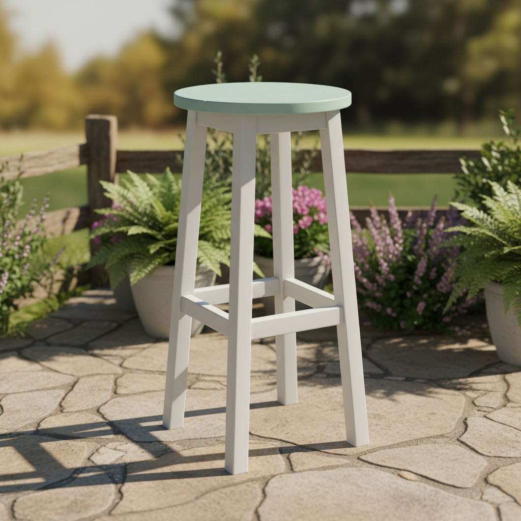 DuraWeather Poly ROUND BAR STOOL