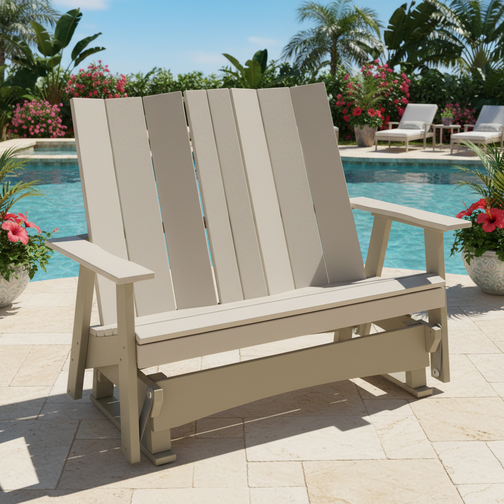 DuraWeather Poly MODERN 4 GLIDER BENCH
