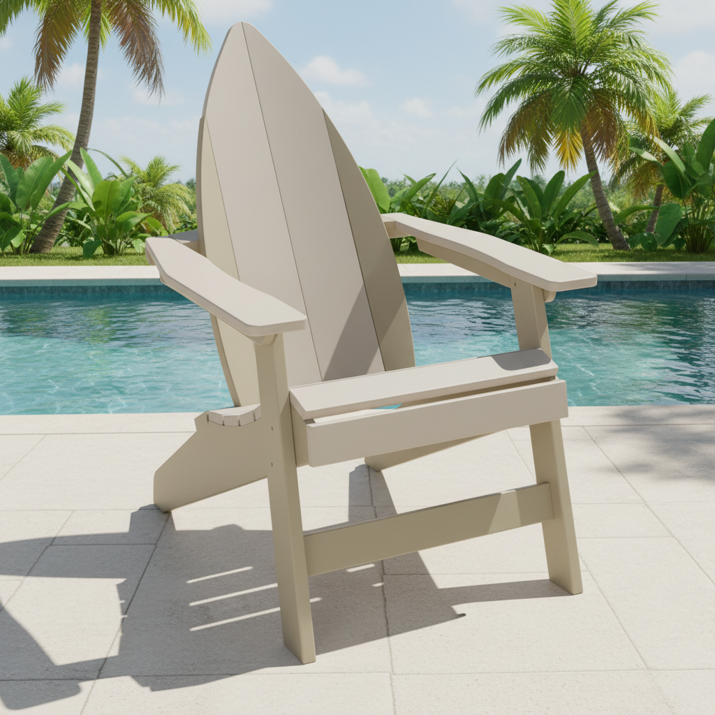 DuraWeather Poly SURFBOARD ADIRONDACK-NOSE CHAIR