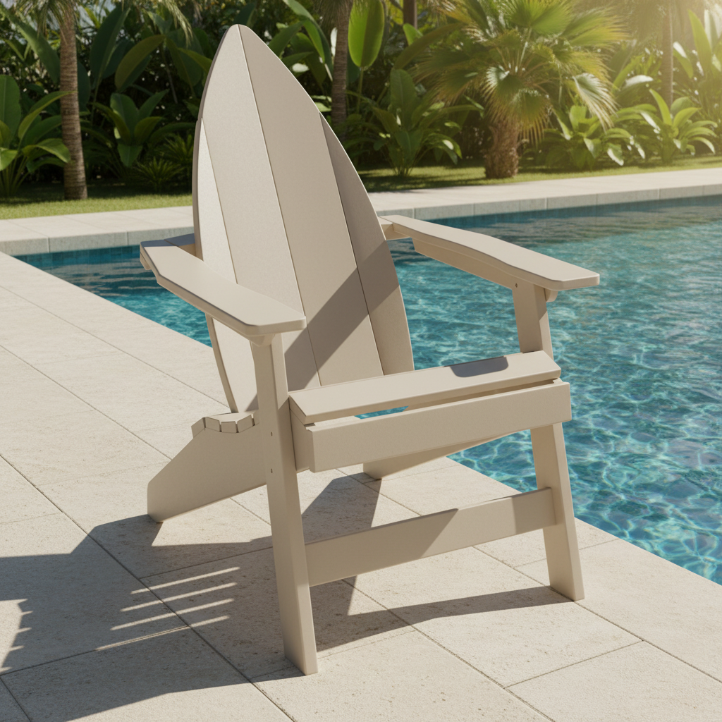 DuraWeather Poly SURFBOARD ADIRONDACK-NOSE CHAIR