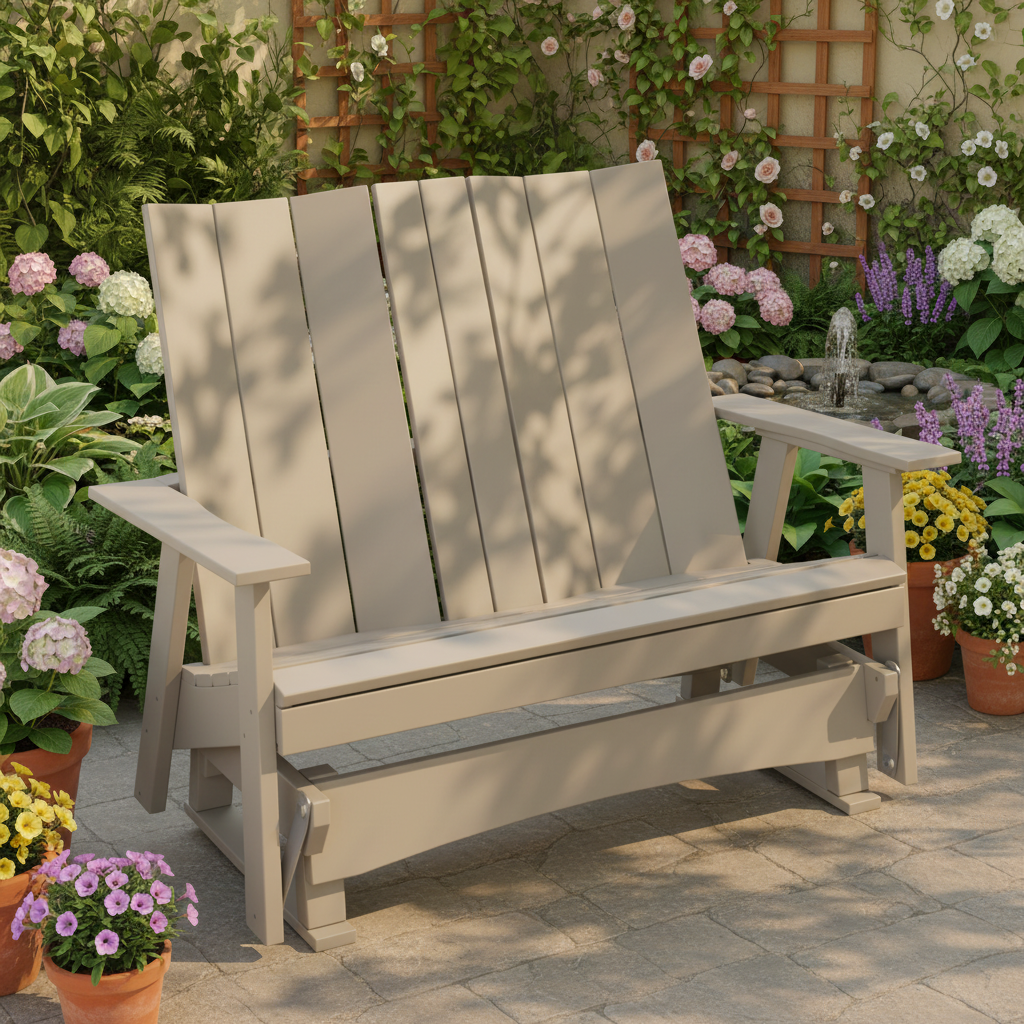 DuraWeather Poly MODERN 4 GLIDER BENCH