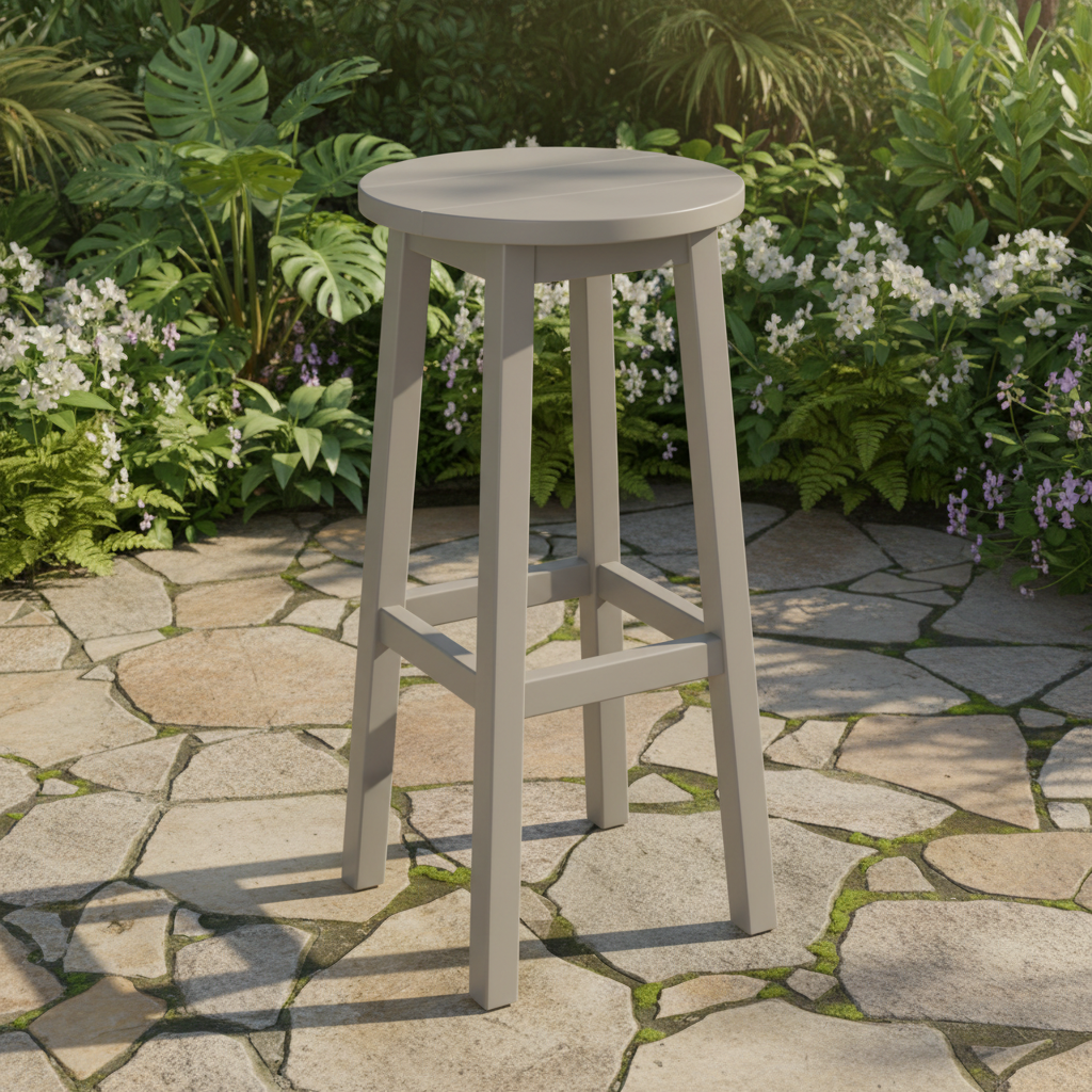 DuraWeather Poly ROUND BAR STOOL