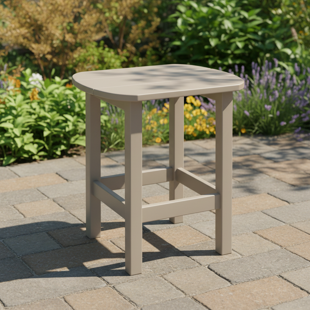 DuraWeather Poly OVAL END TABLE