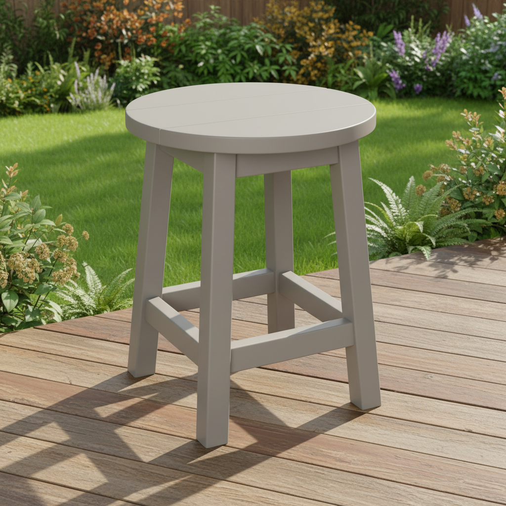 DuraWeather Poly ROUND BAR STOOL