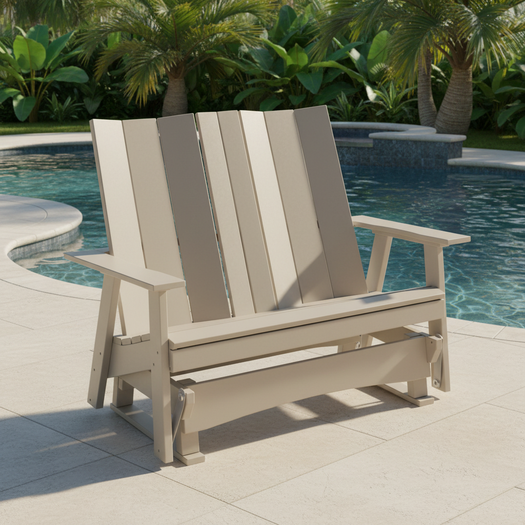 DuraWeather Poly MODERN 4 GLIDER BENCH
