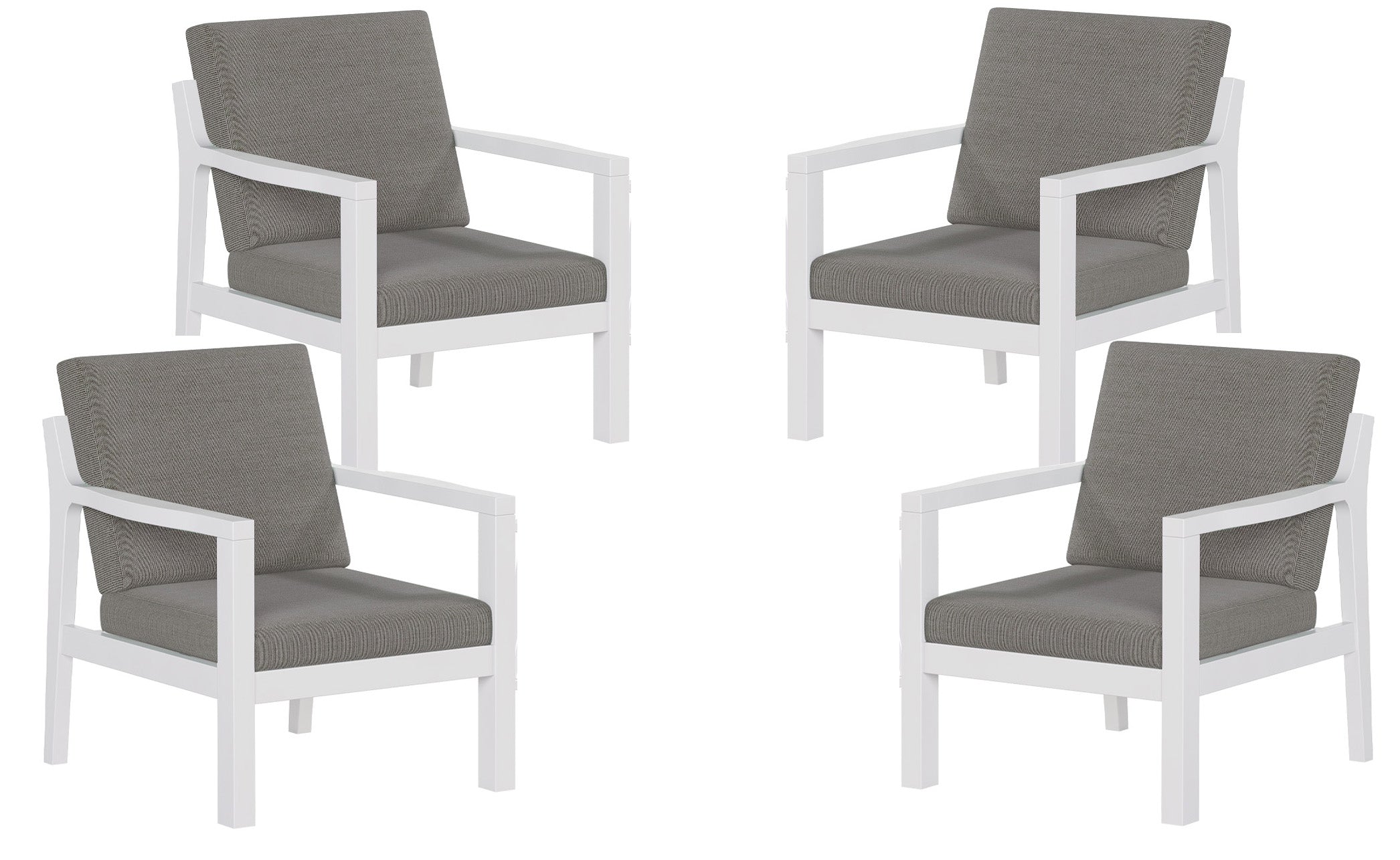 Set of 4 Mayfair Outdoor Lounge Chairs Sunbrella® Fabric