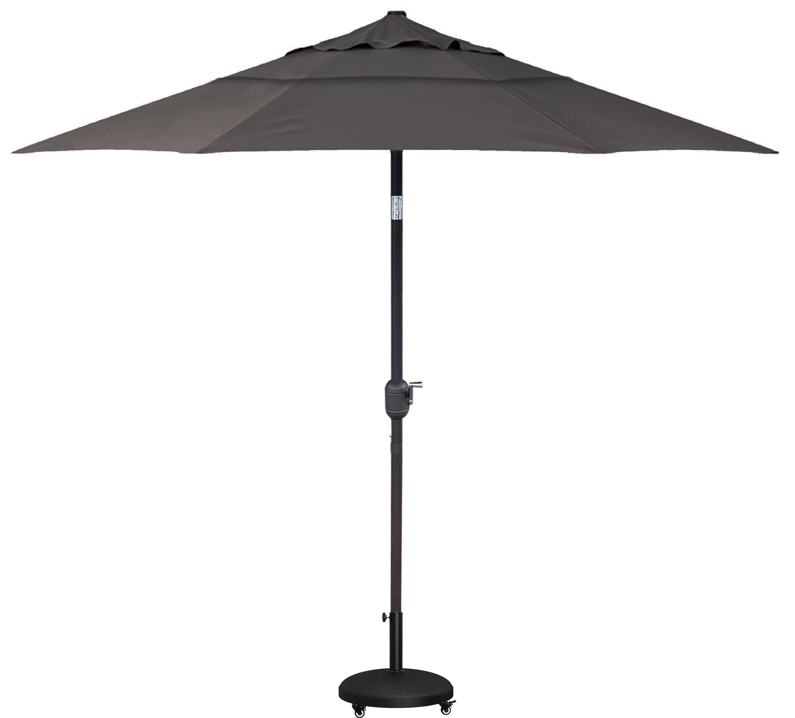 DURAWEATHER POLY® 9'ft Patio Umbrella Push Button Tilt Double Wind Vents Includes Base in Sunbrella Fabrics