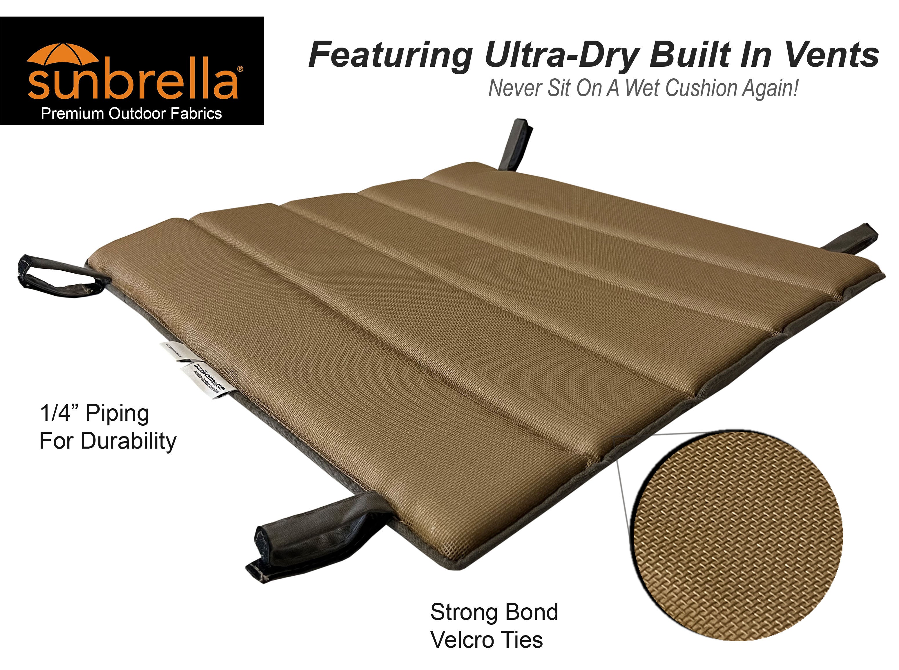 Dining, Counter, Rocker, & Glider Chair Seat Cushions Sunbrella® Fabric (18 Colors Options!)