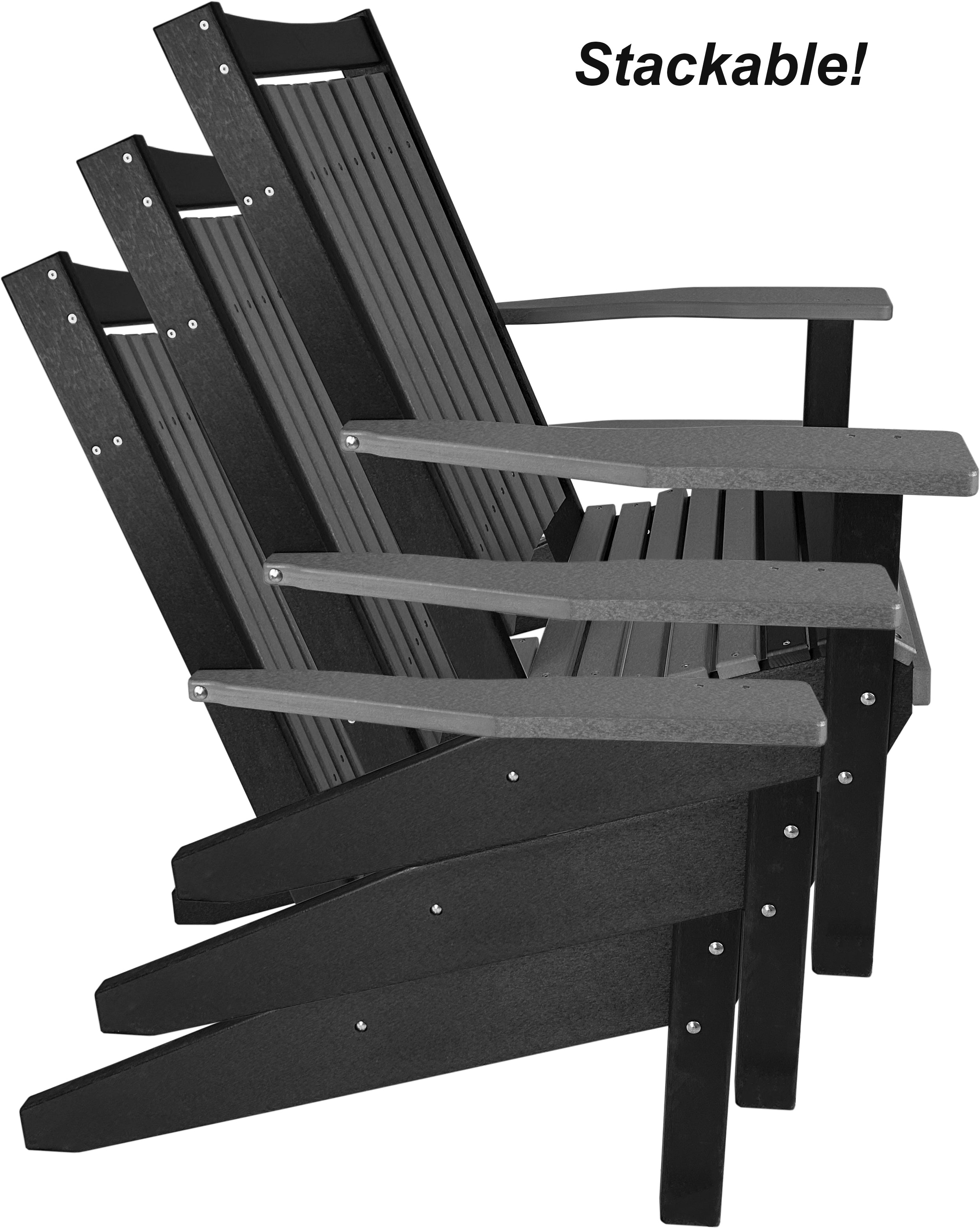 DURAWEATHER POLY® Set of 8 Stackable King Size Adirondack Chairs
