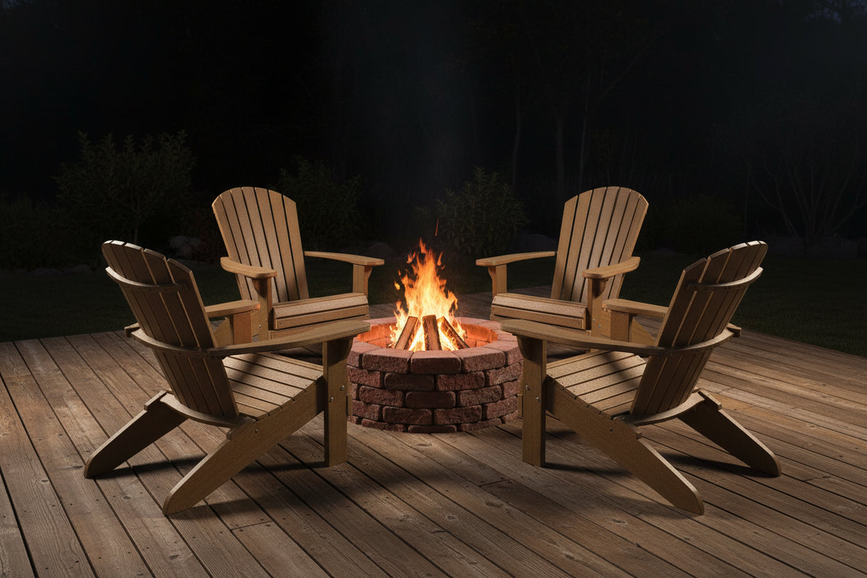 Set of 4 Adirondack Chairs Original King Size