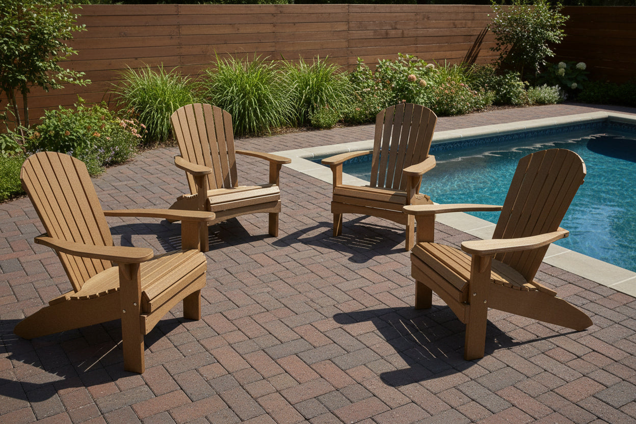 Set of 4 Adirondack Chairs Original King Size