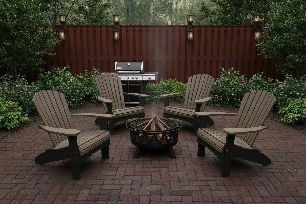 Set of 4 Adirondack Chairs Original King Size