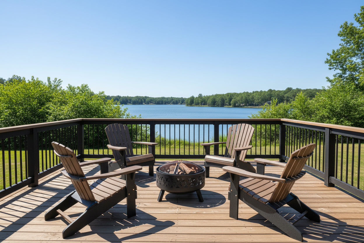 Set of 4 Adirondack Chairs Original King Size