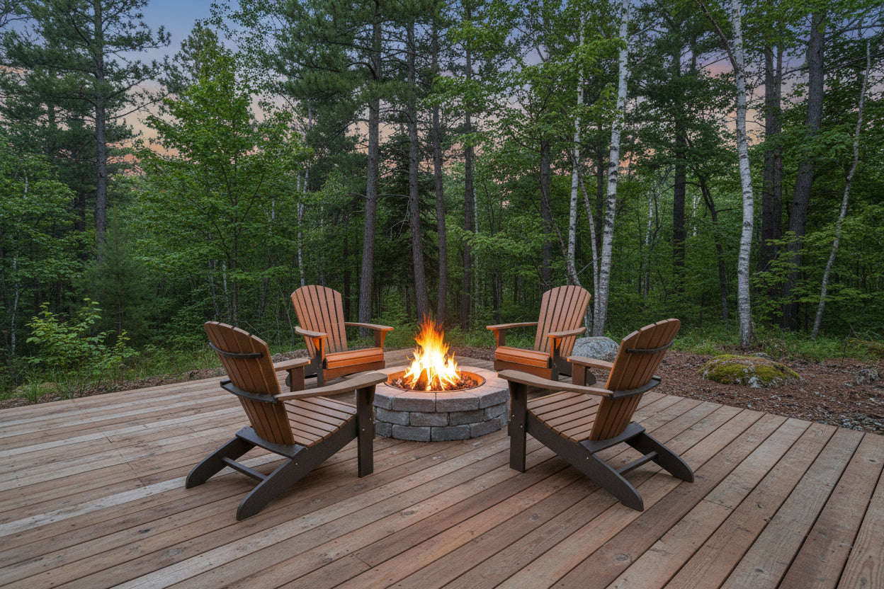 Set of 4 Adirondack Chairs Original King Size