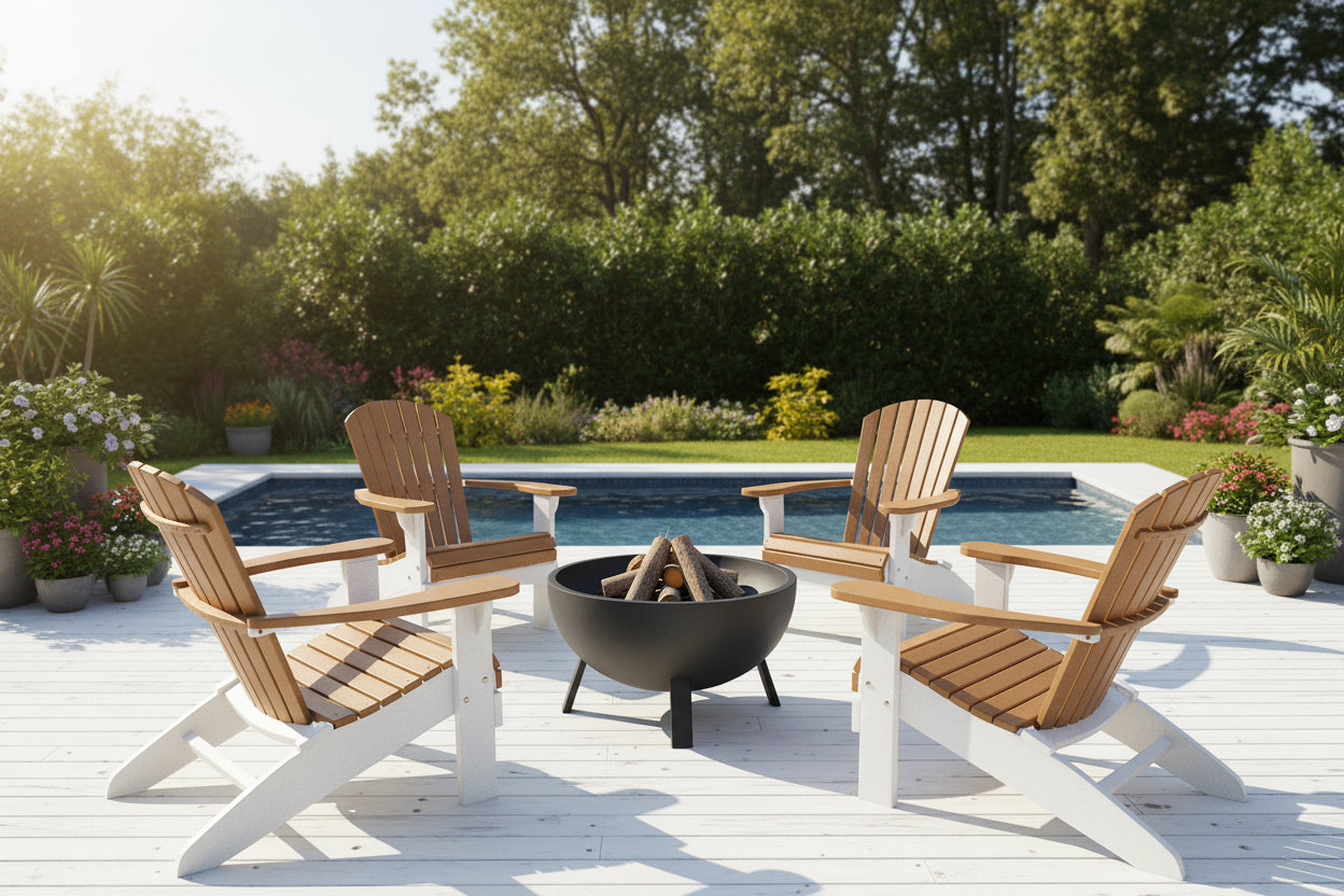 Set of 4 Adirondack Chairs Original King Size