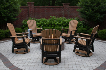 DuraWeather Poly® Adirondack Single Glider I Outdoor Patio Furniture
