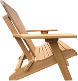 King-Size Folding Adirondack Chairs Set of 6 - Exclusive Woodgrain