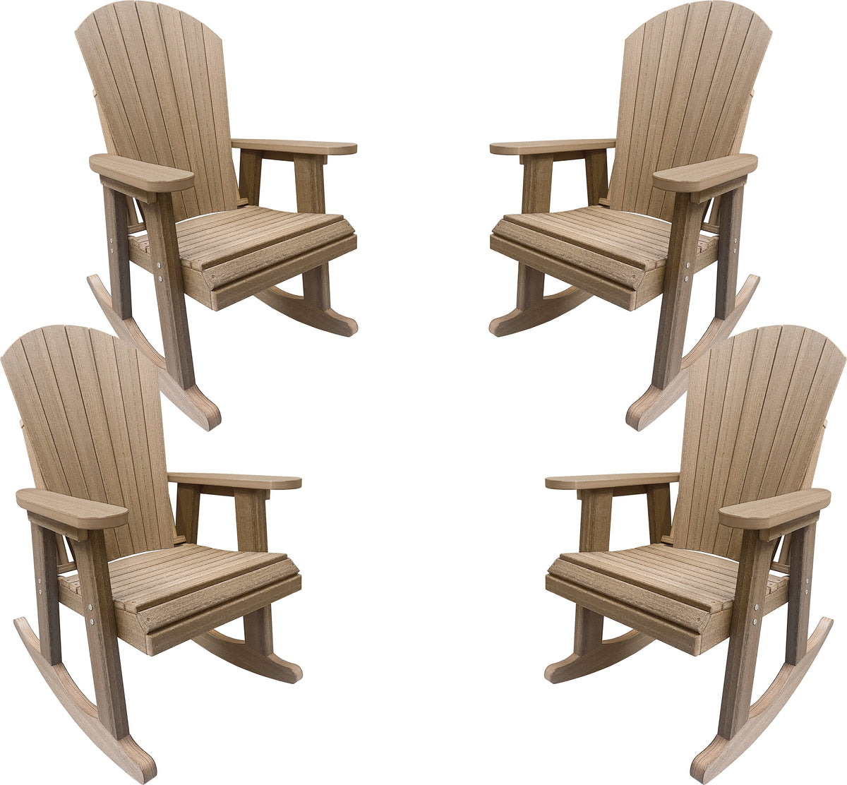 Set of 4 Adirondack Porch Rockers Lakeside Collection