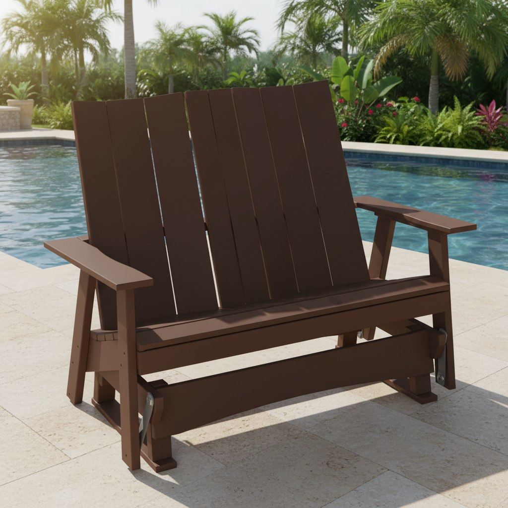 DuraWeather Poly MODERN 4 GLIDER BENCH
