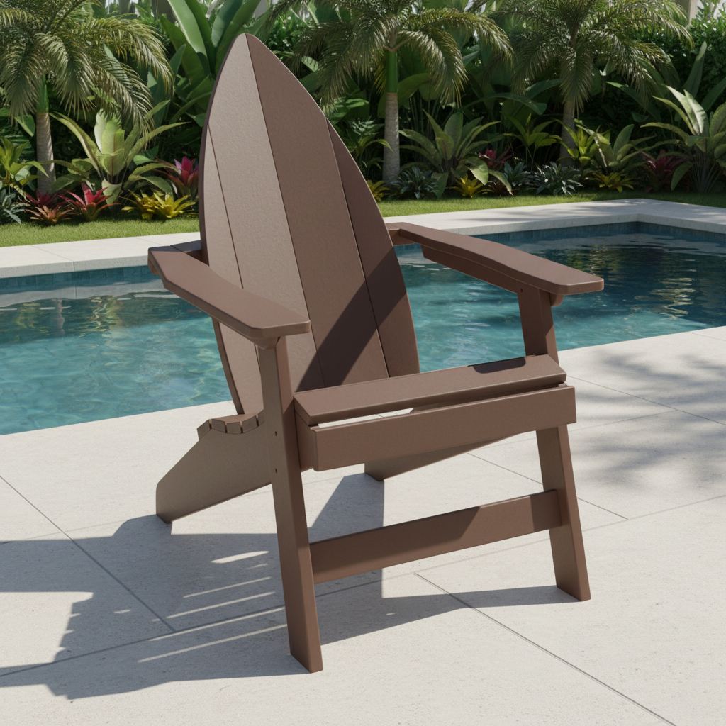 DuraWeather Poly SURFBOARD ADIRONDACK-NOSE CHAIR