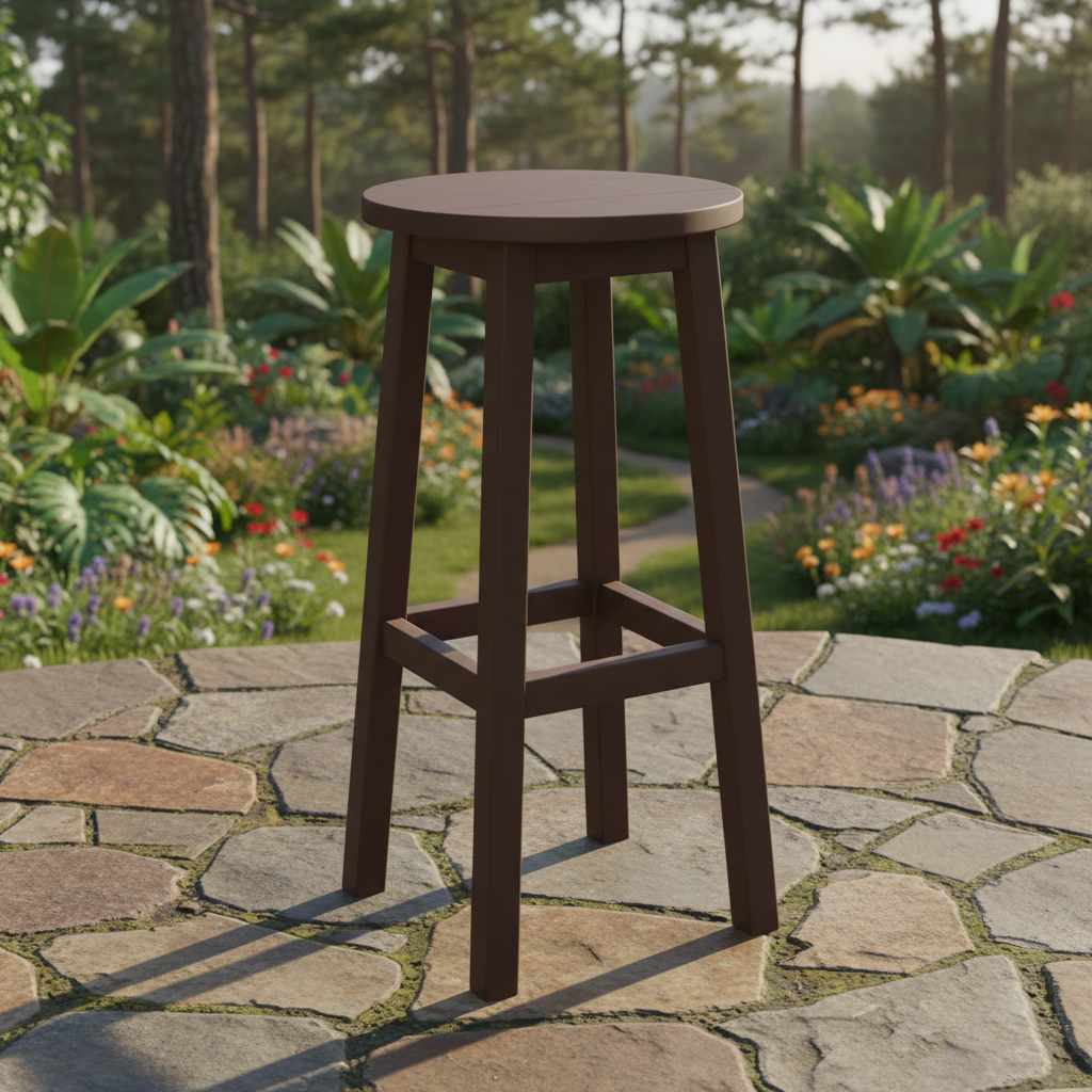 DuraWeather Poly ROUND BAR STOOL