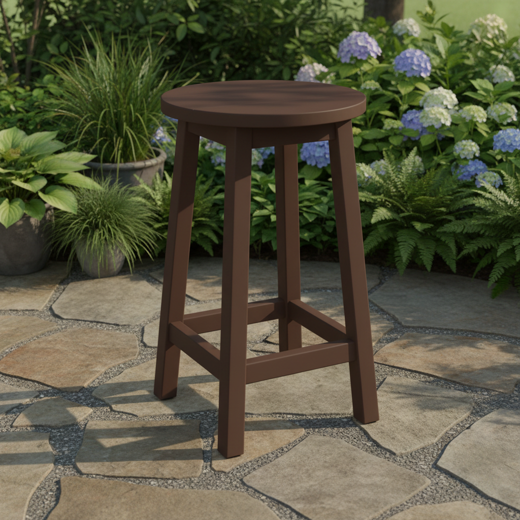 DuraWeather Poly ROUND BAR STOOL