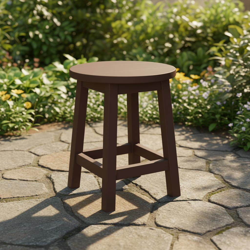 DuraWeather Poly ROUND BAR STOOL