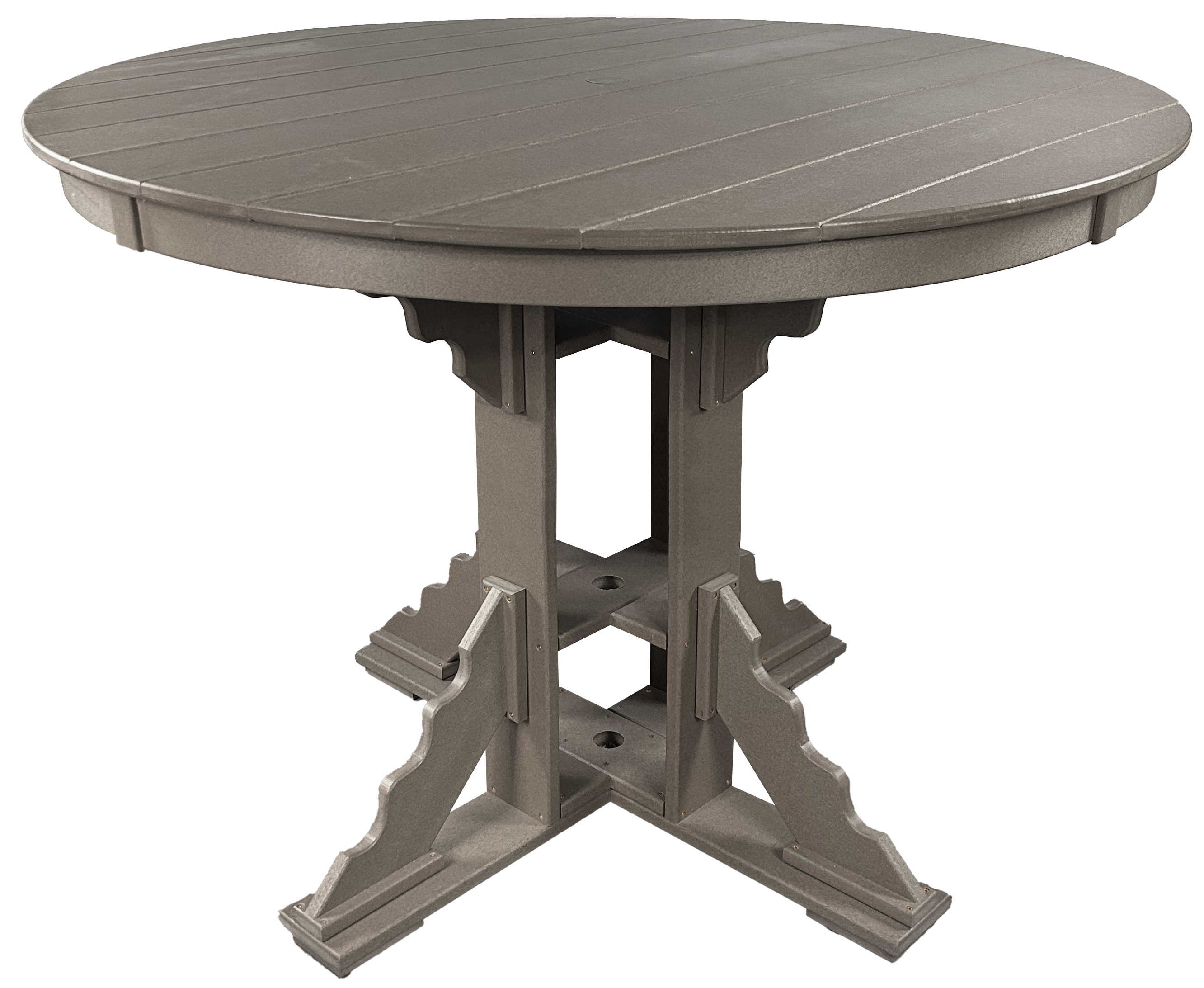 7-Piece 60”rd. Bridgewater Counter Swivels With Built In Cupholders Set
