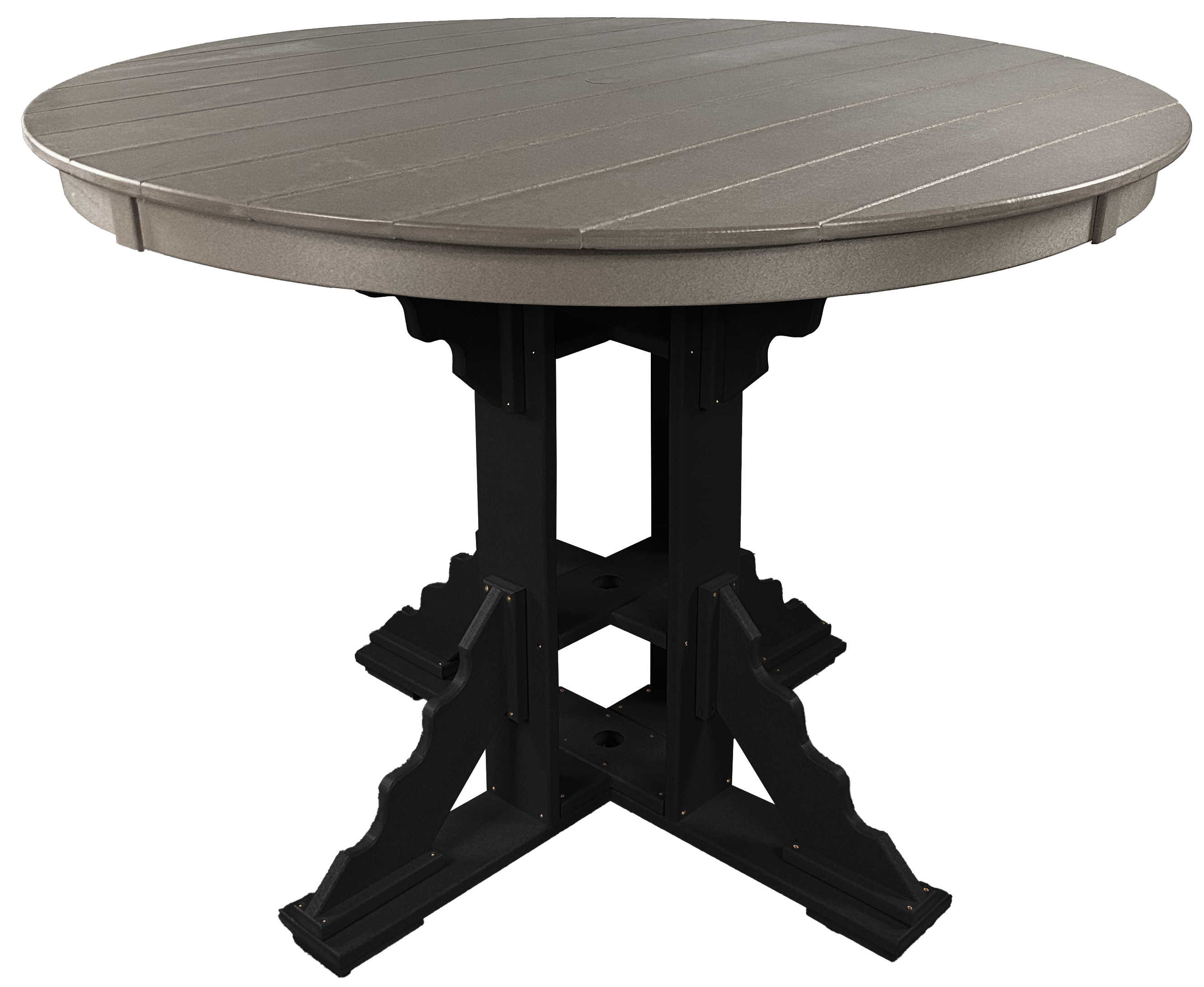 7-Piece 60”rd. Bridgewater Counter Swivels With Built In Cupholders Set
