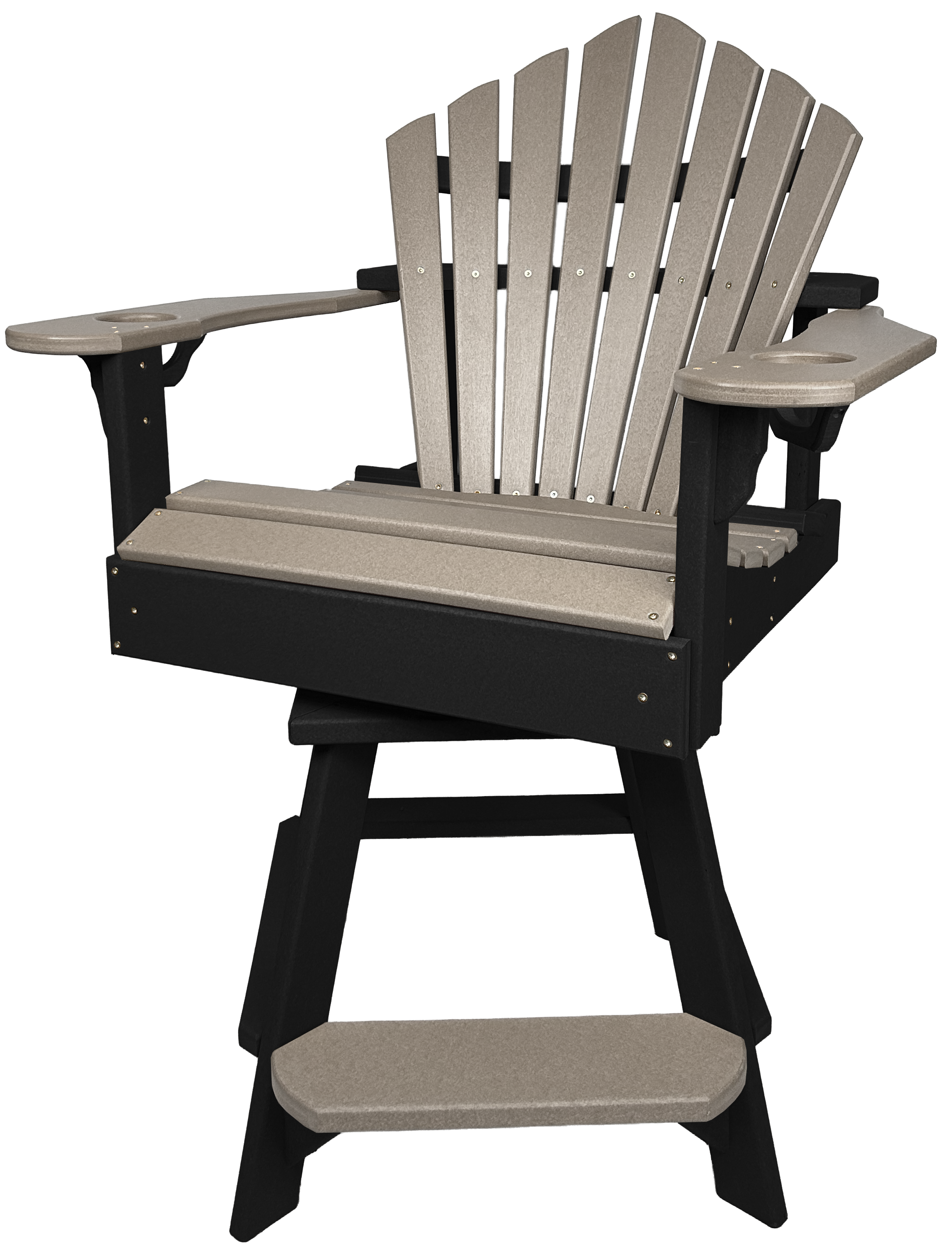 7-Piece 60”rd. Bridgewater Counter Swivels With Built In Cupholders Set