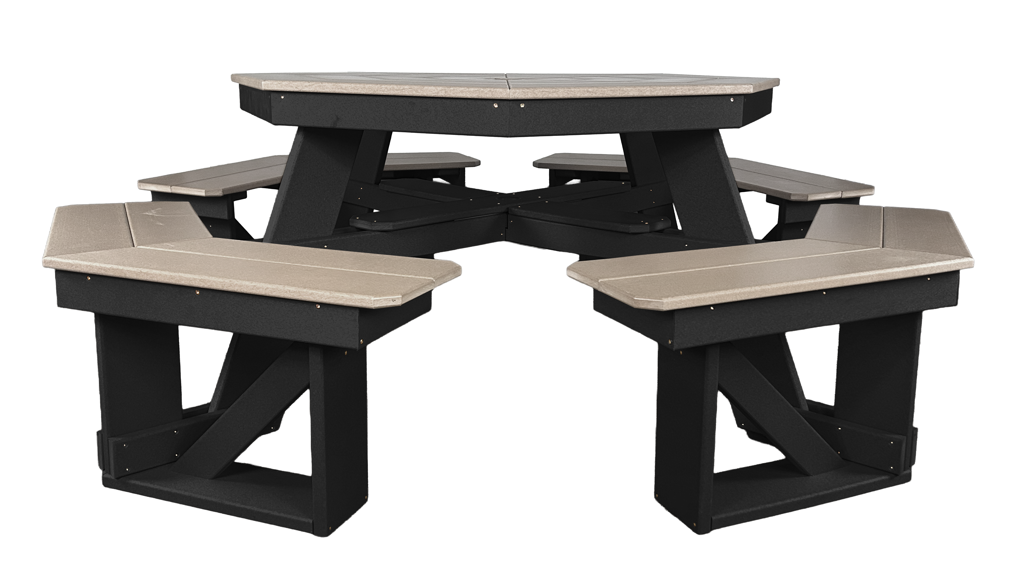 8-Person Hillside Octagon Table With Umbrella Hole & Plug