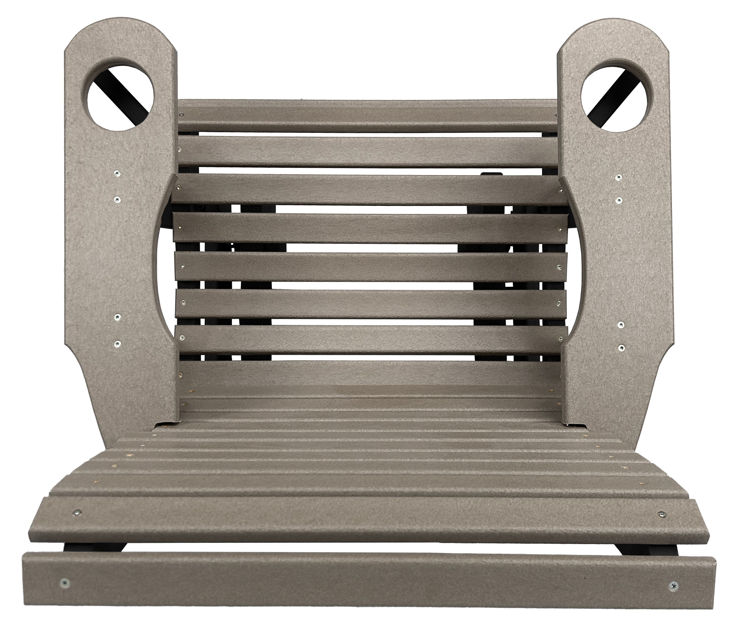 Set of 6 - Rolled Back Single Gliders With Built In Cup Holders