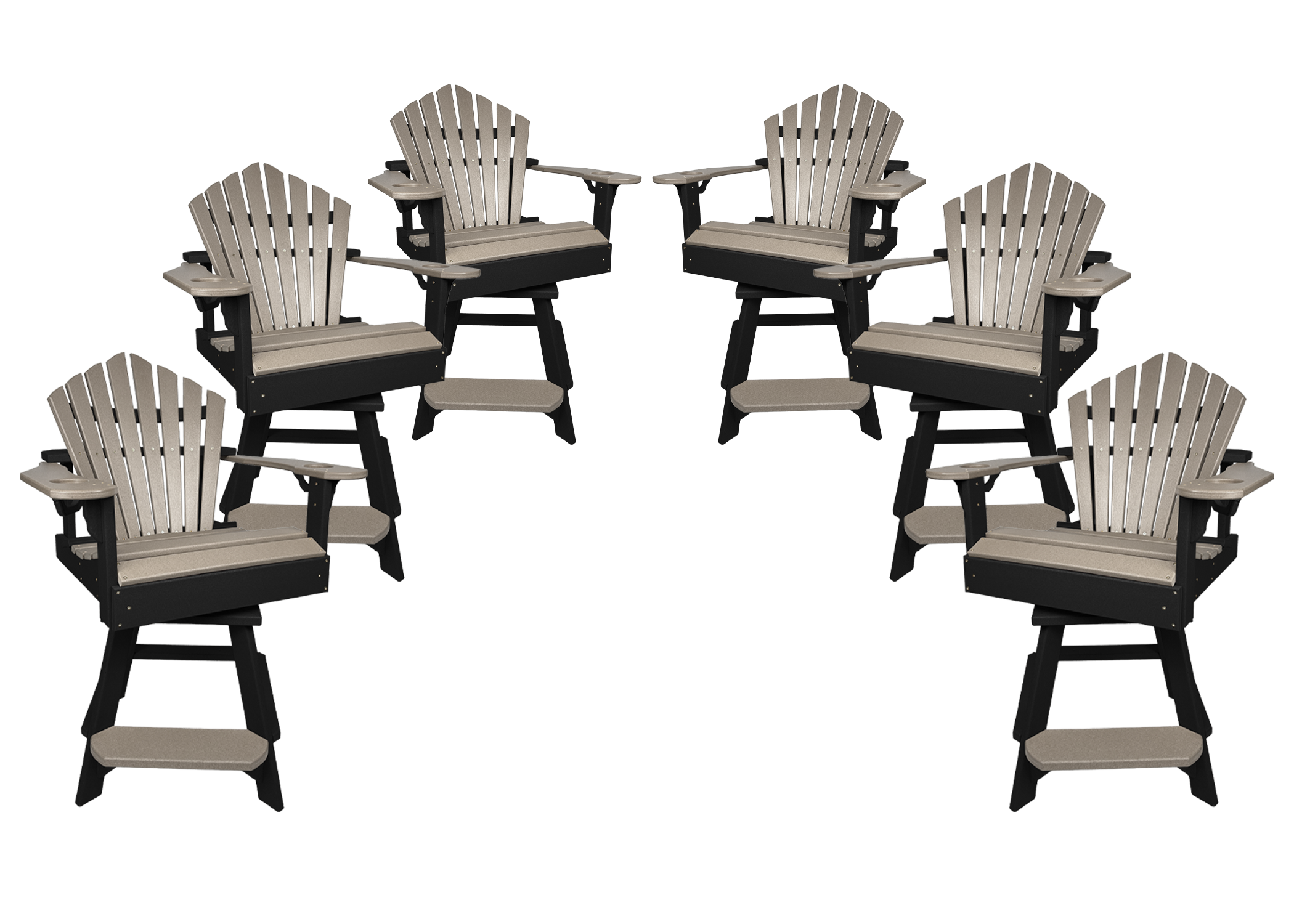 Set of 6 - Bridgewater Swivel Counter Chairs