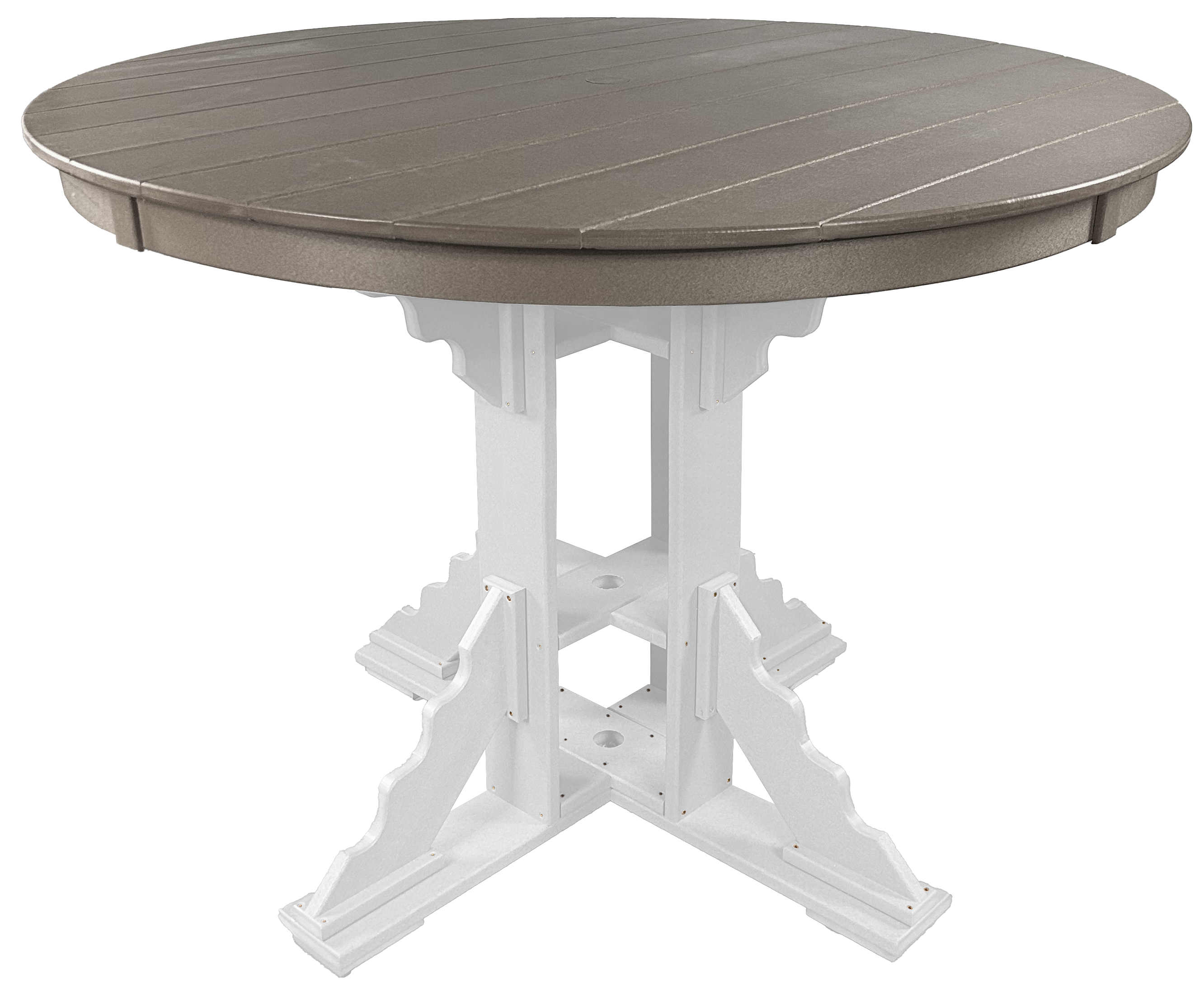 7-Piece 60”rd. Bridgewater Counter Swivels With Built In Cupholders Set