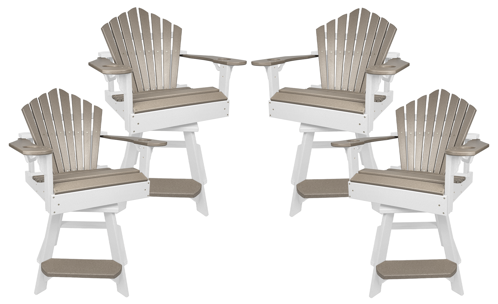 Set of 4 - Bridgewater Swivel Counter Chairs
