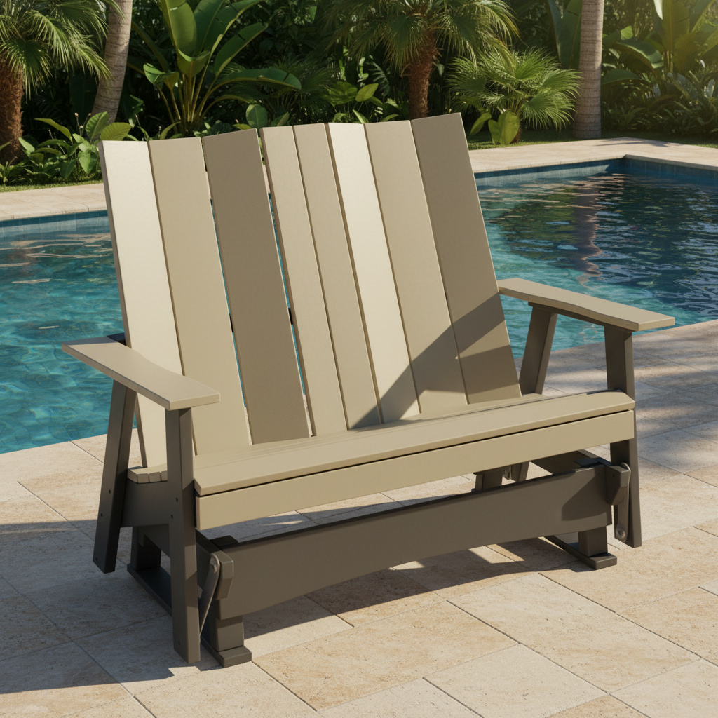 DuraWeather Poly MODERN 4 GLIDER BENCH