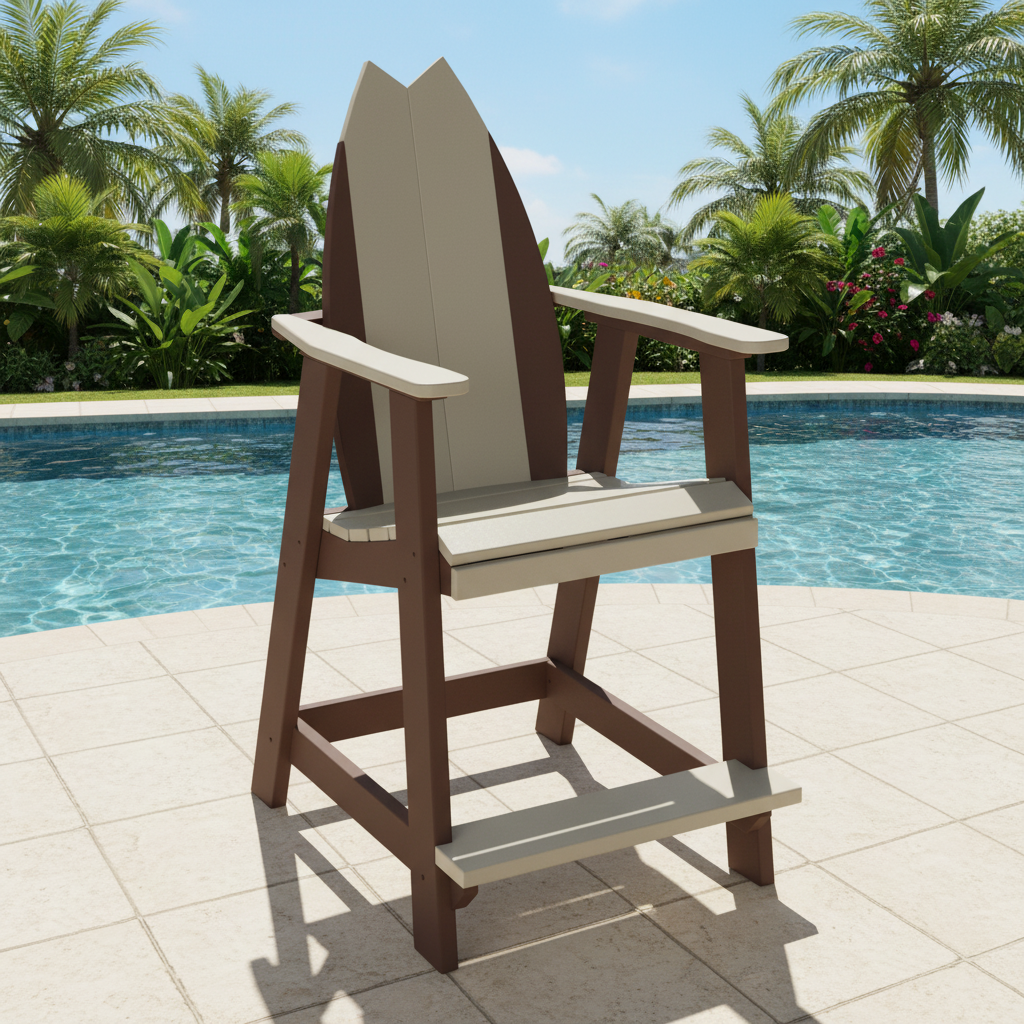 DuraWeather Poly SURFBOARD BALCONY CHAIR TAIL
