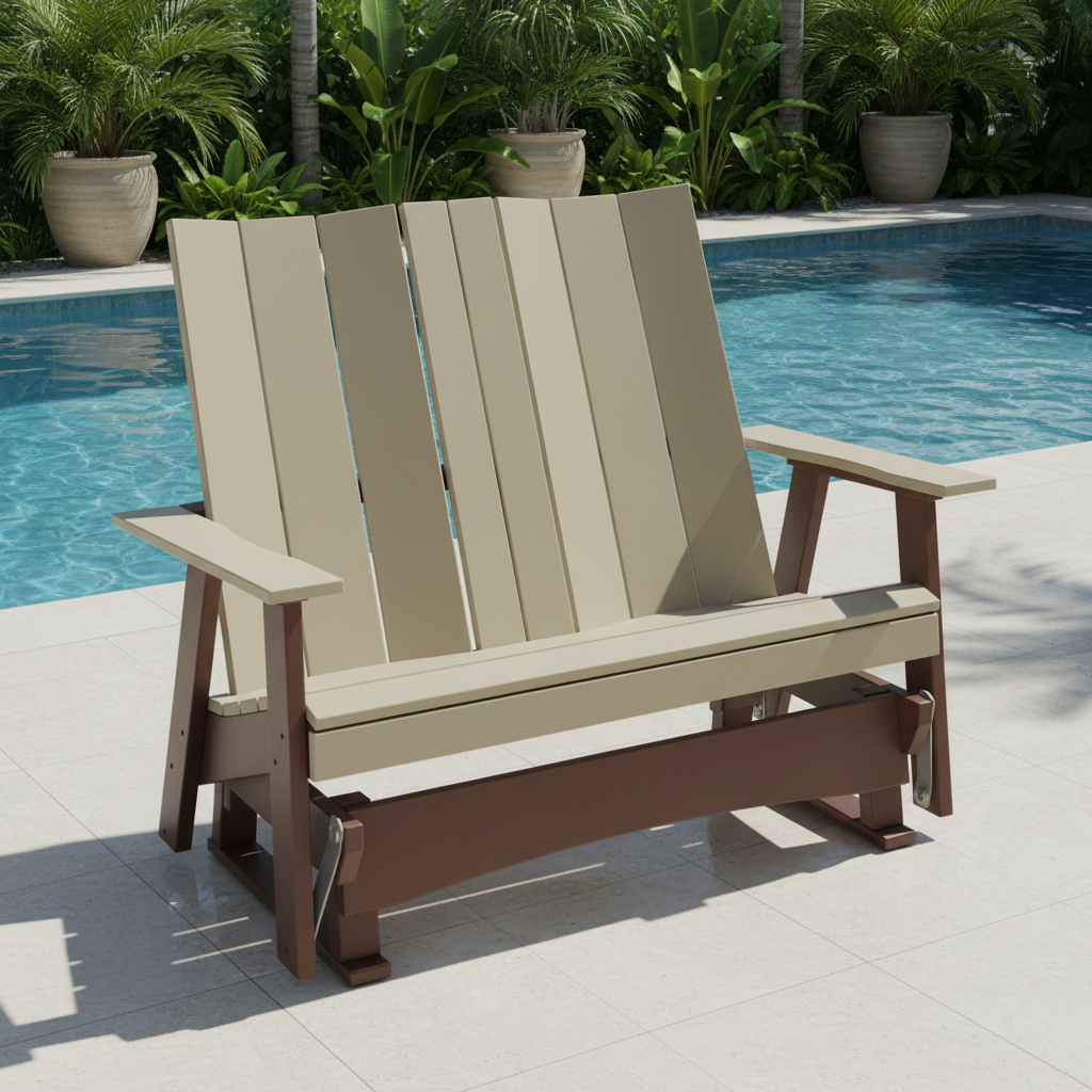 DuraWeather Poly MODERN 4 GLIDER BENCH