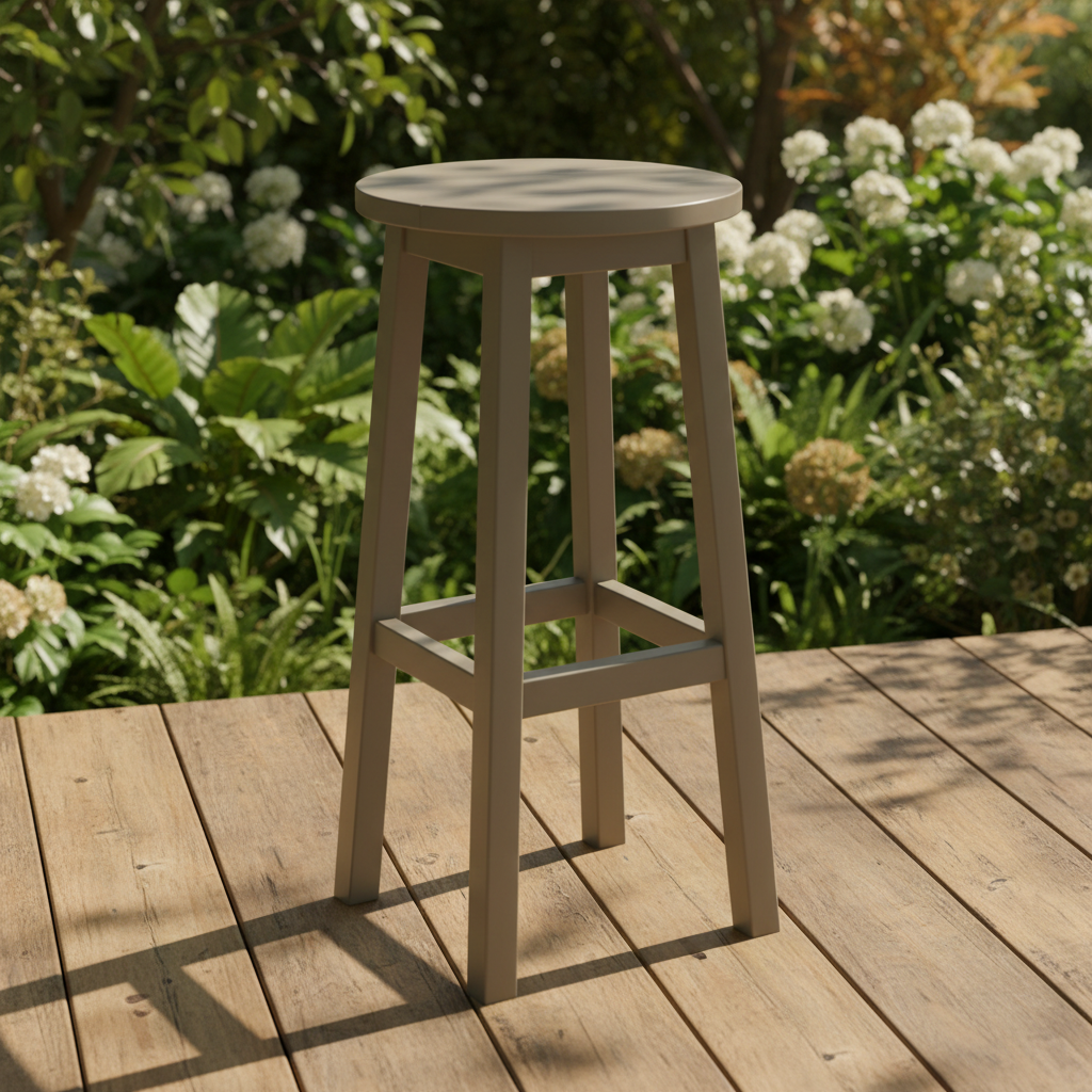 DuraWeather Poly ROUND BAR STOOL