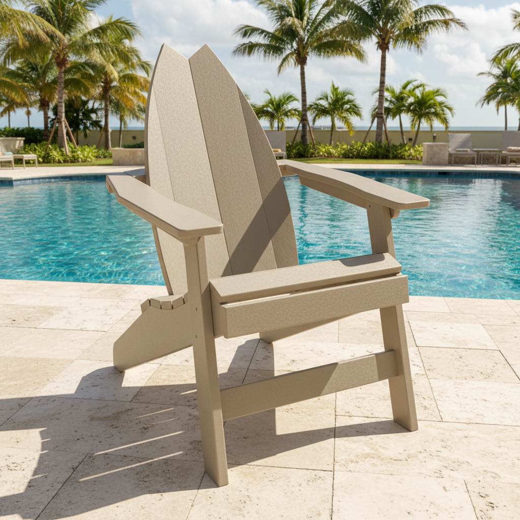 DuraWeather Poly SURFBOARD ADIRONDACK-TAIL CHAIR