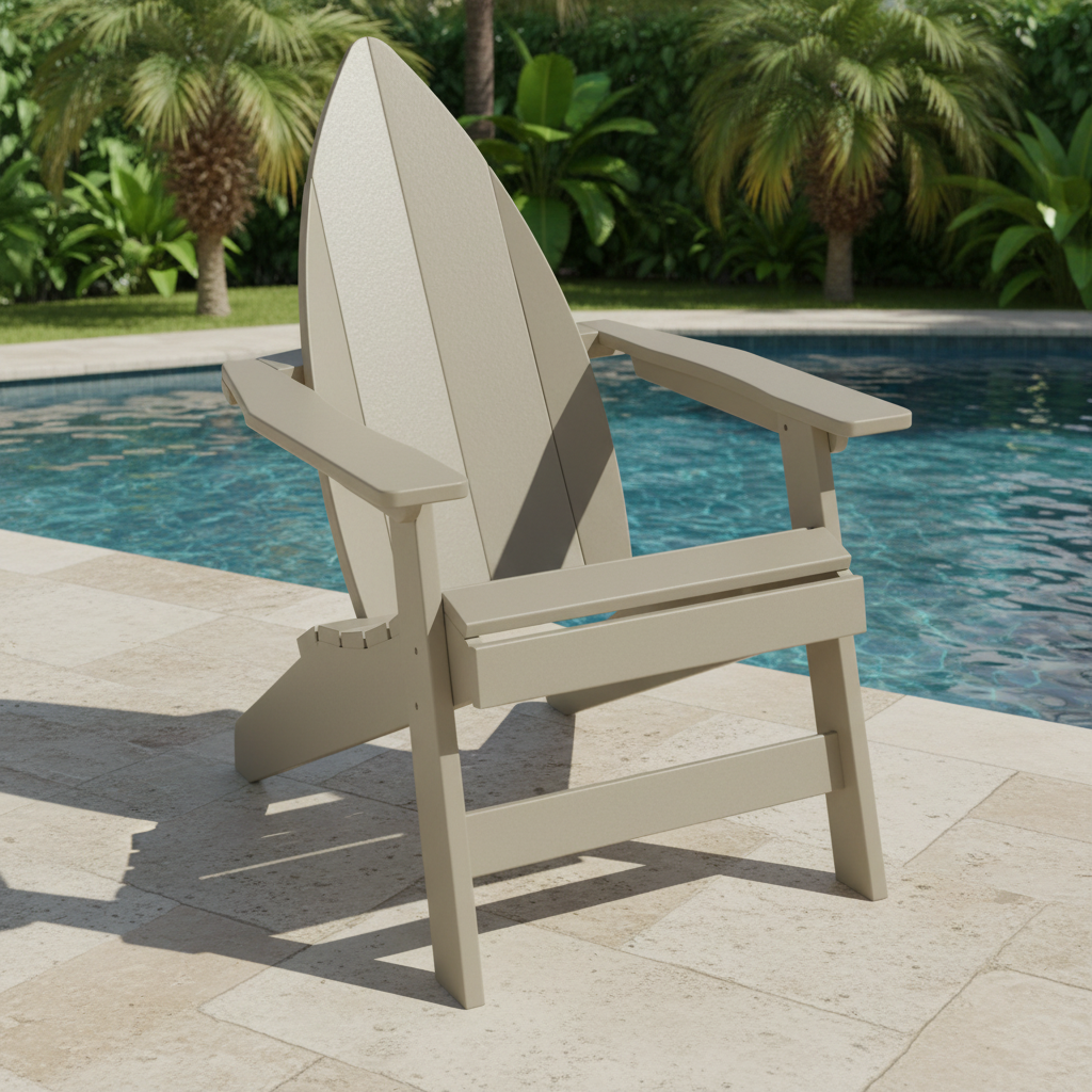 DuraWeather Poly SURFBOARD ADIRONDACK-NOSE CHAIR