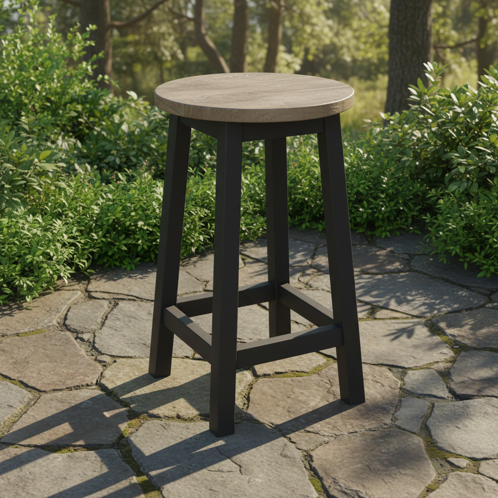 DuraWeather Poly ROUND BAR STOOL
