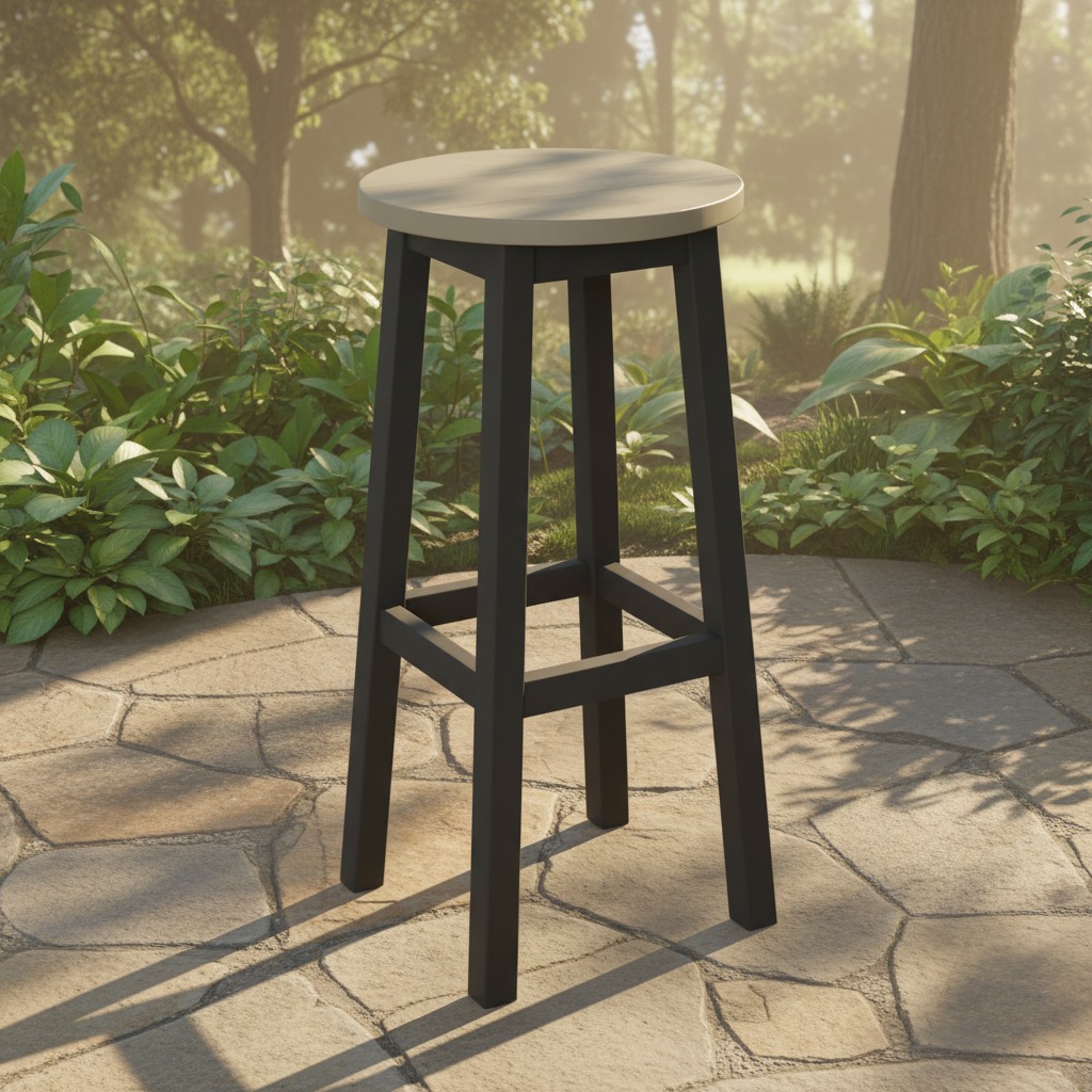 DuraWeather Poly ROUND BAR STOOL
