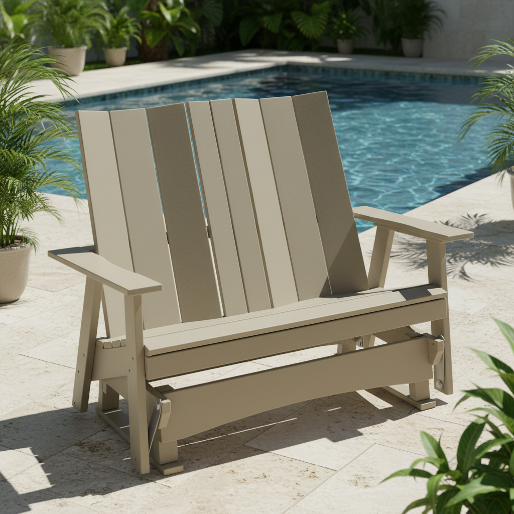 DuraWeather Poly MODERN 4 GLIDER BENCH