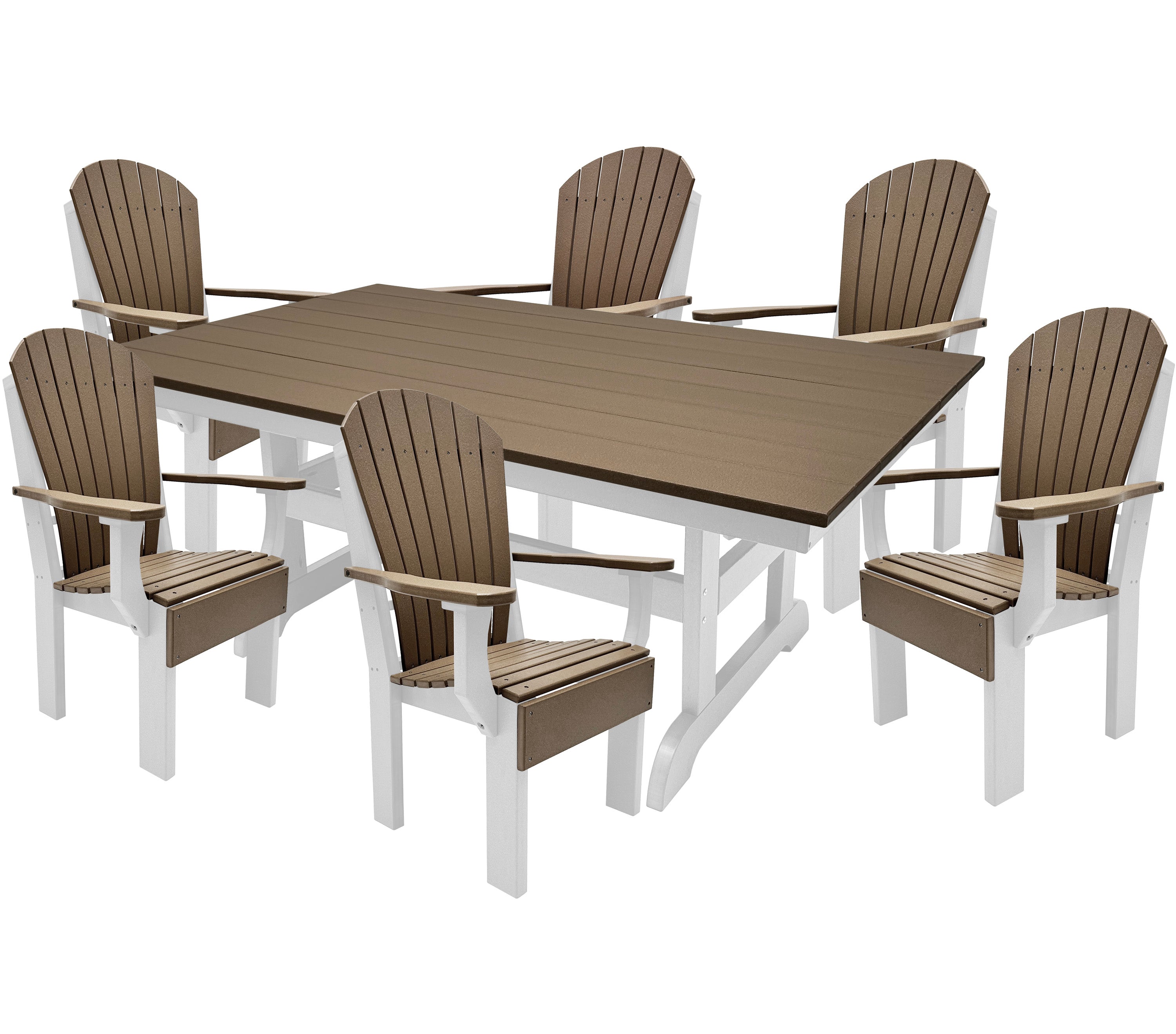 7-Piece Farmhouse Adirondack Dining Table Set