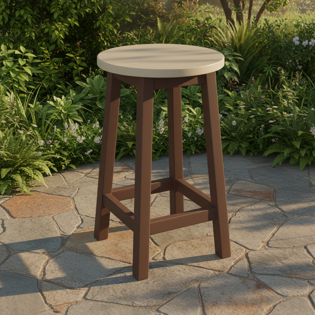 DuraWeather Poly ROUND BAR STOOL