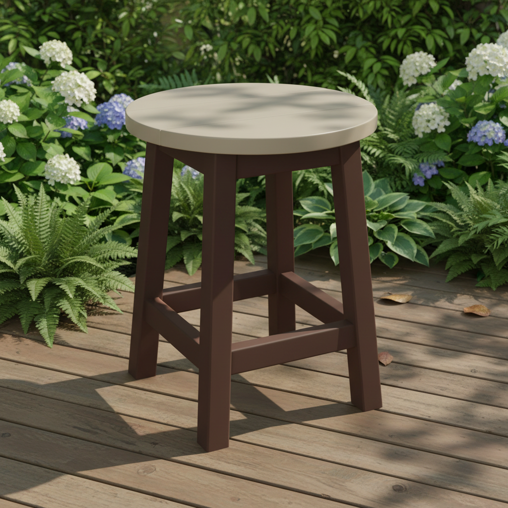 DuraWeather Poly ROUND BAR STOOL
