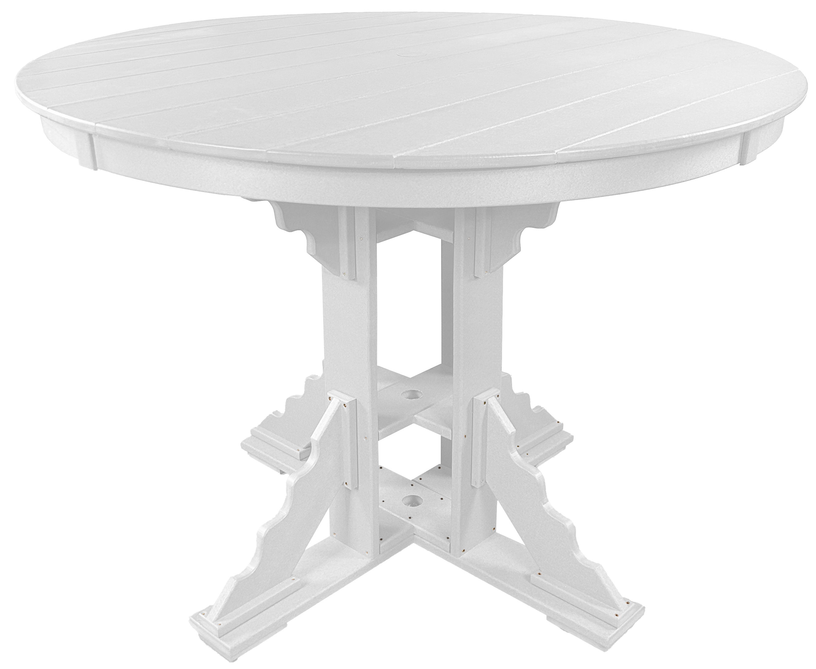 7-Piece 60”rd. Bridgewater Counter Set With Built In Cupholders
