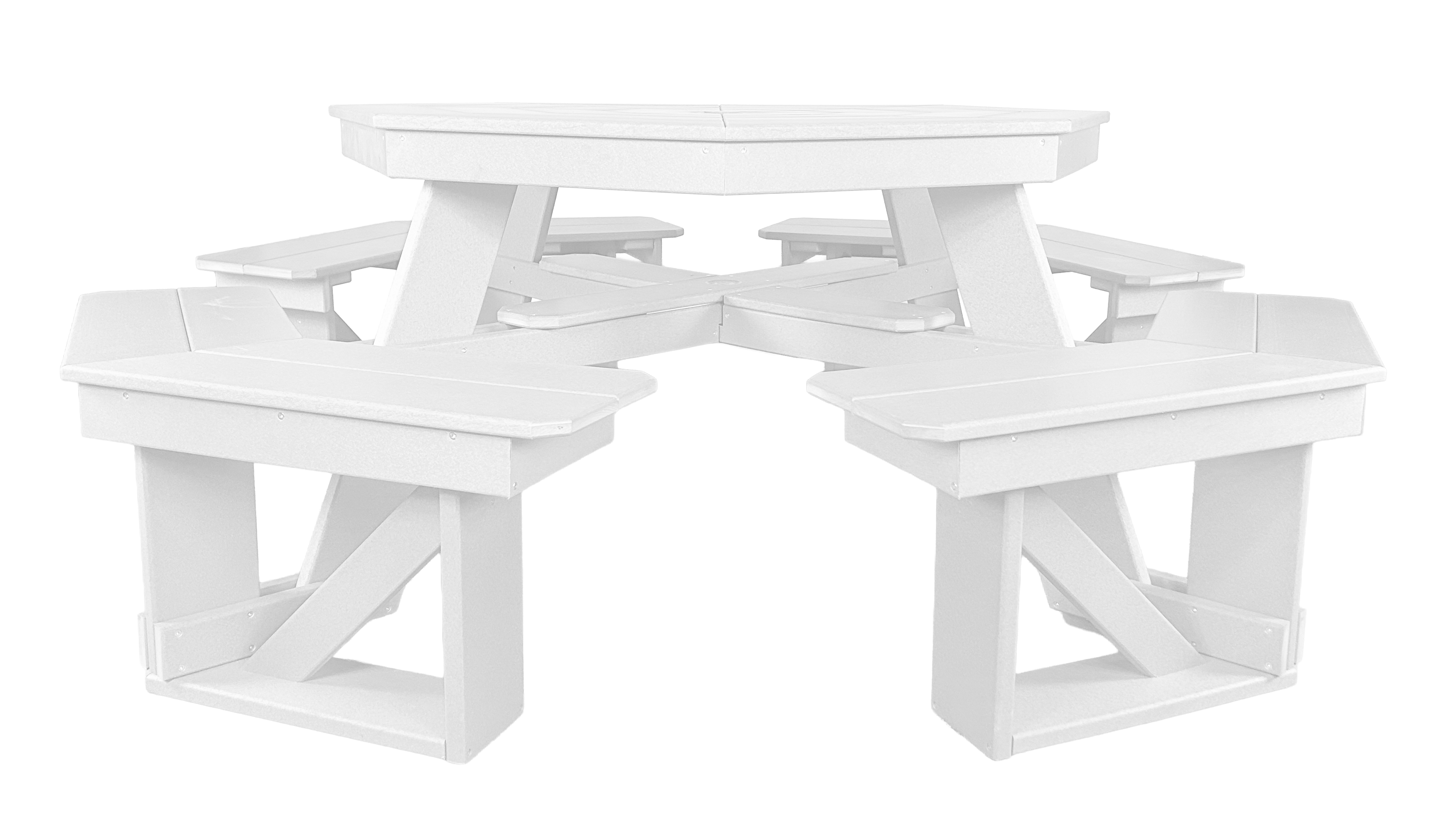 8-Person Hillside Octagon Table With Umbrella Hole & Plug